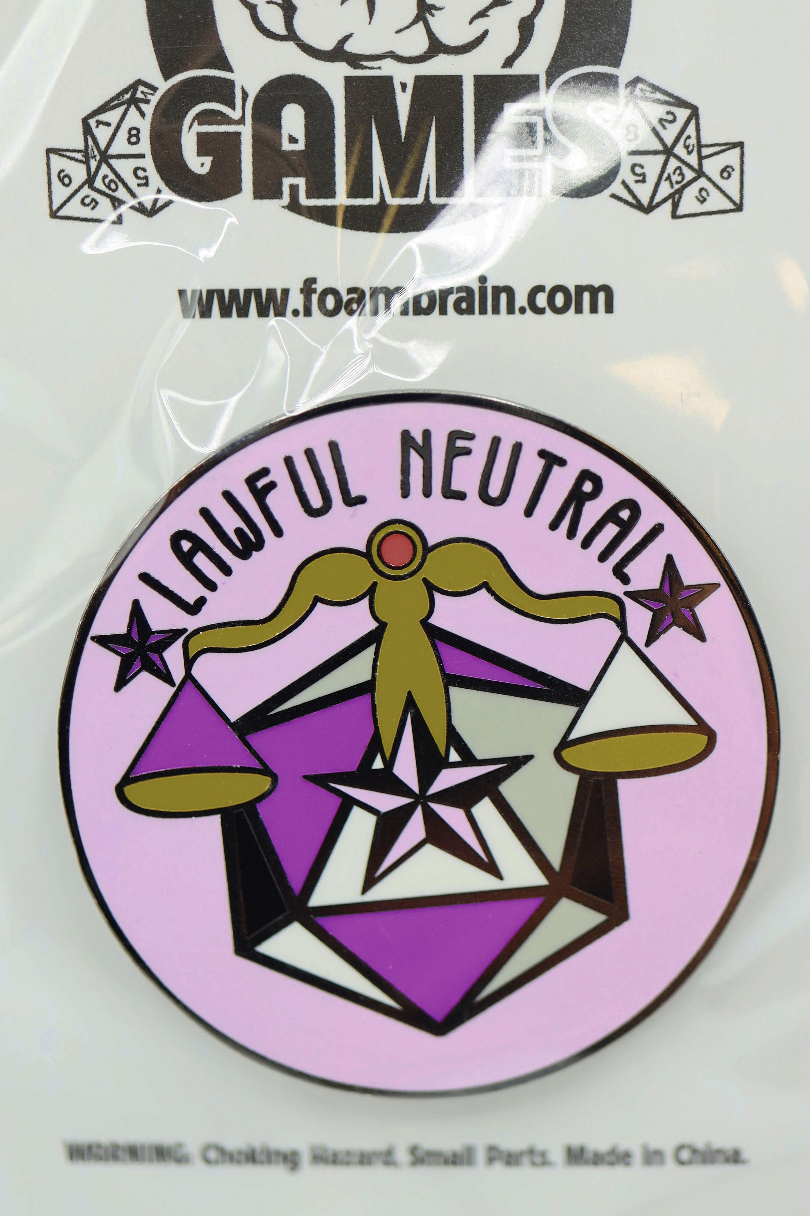 Pride Flag Alignment Pin: Asexual Enamel Pin Foam Brain Games | D20 Games