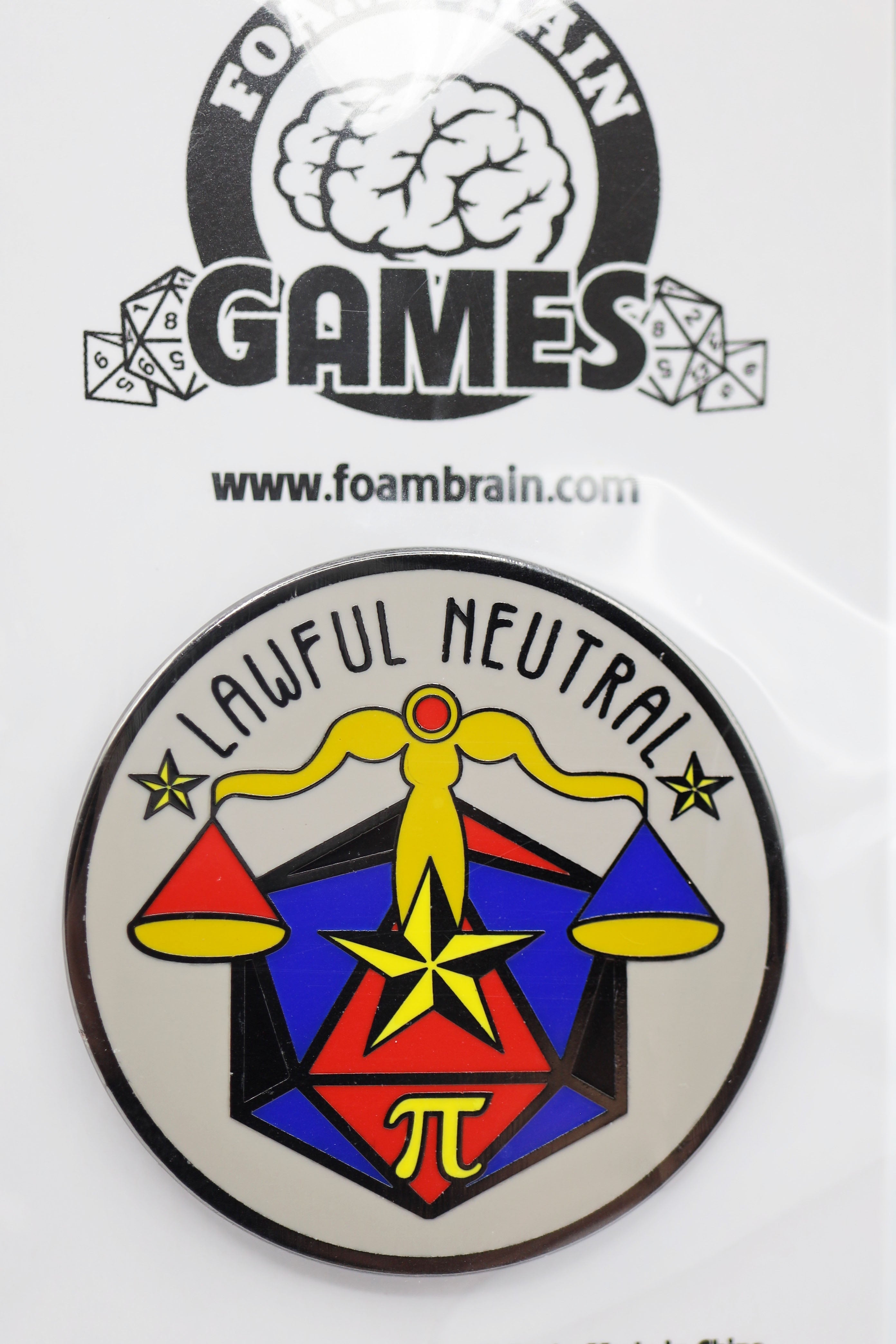 Pride Flag Alignment Pin: Polyamorous Enamel Pin Foam Brain Games | D20 Games