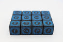 Magic Burst D6 Set -  Blue - 12 piece D6's Plastic Dice Foam Brain Games