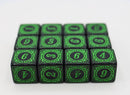 Magic Burst D6 Set -  Green - 12 piece D6's Plastic Dice Foam Brain Games