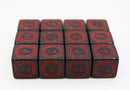 Magic Burst D6 Set -  Red - 12 piece D6's Plastic Dice Foam Brain Games