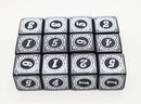 Magic Burst D6 Set -  White - 12 piece D6's Plastic Dice Foam Brain Games