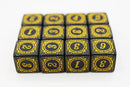 Magic Burst D6 Set -  Yellow - 12 piece D6's Plastic Dice Foam Brain Games