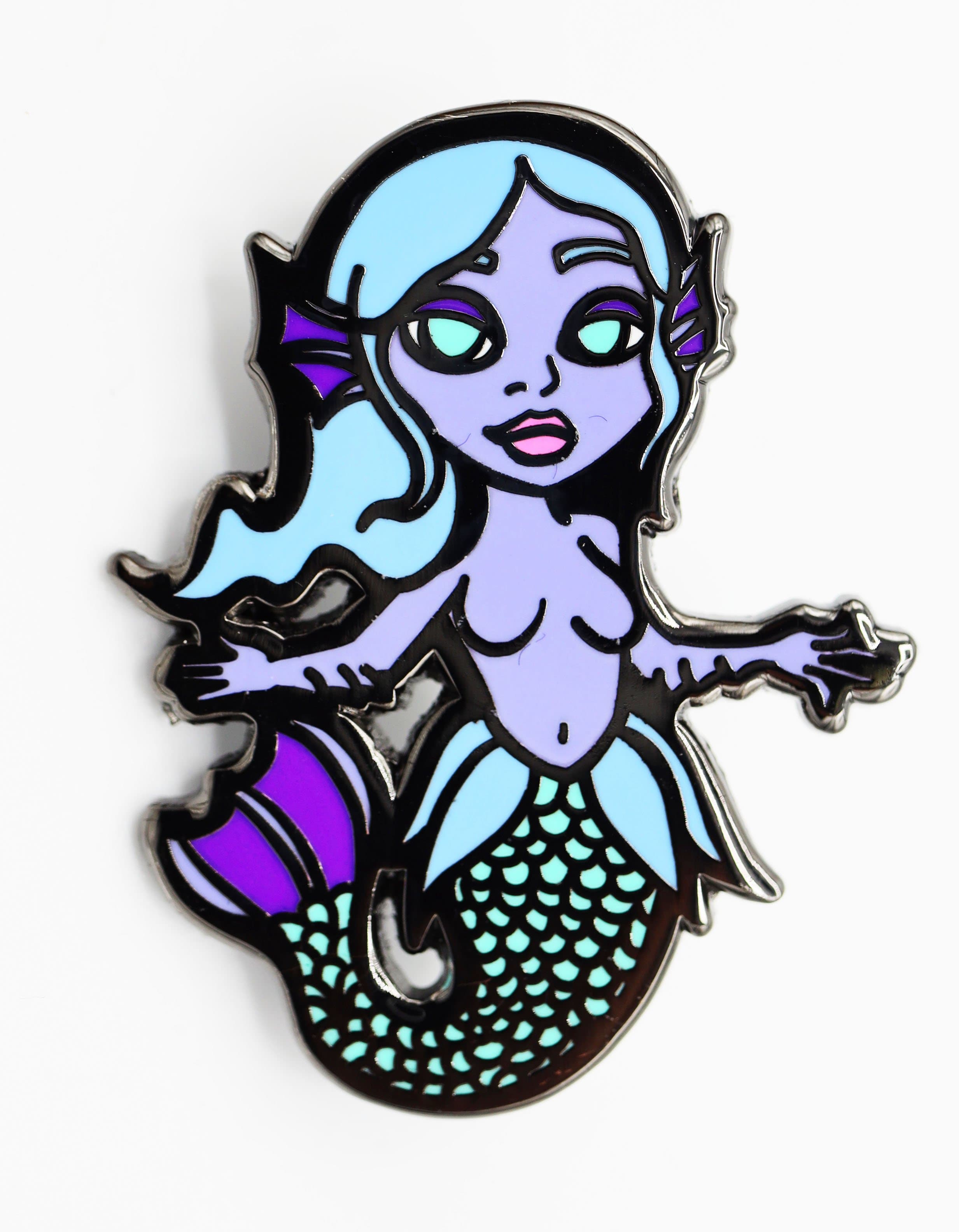 Monster Index Pin: Merfolk Enamel Pin Foam Brain Games | D20 Games