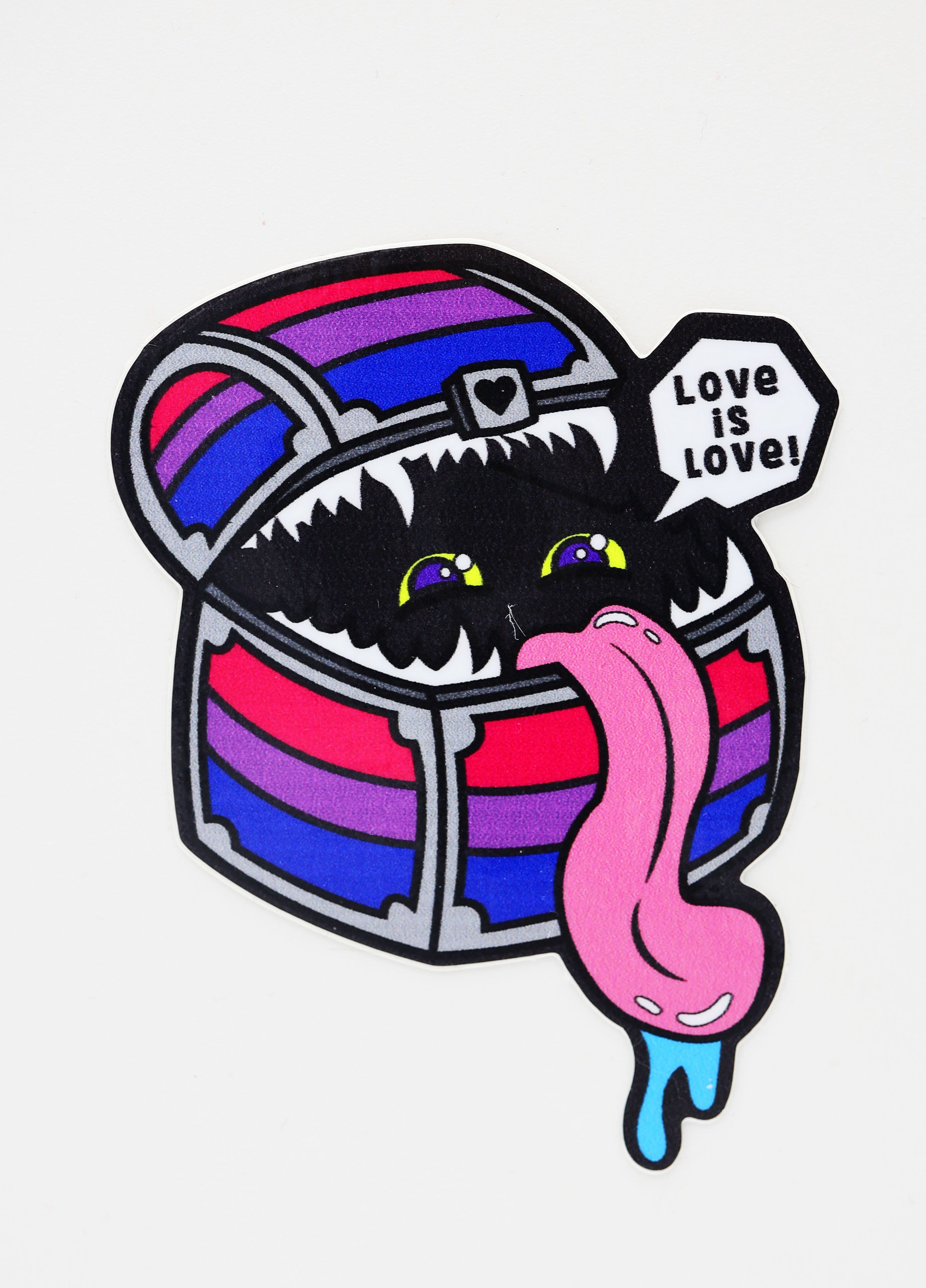 Pride Mimic Sticker: Bisexual Stickers Foam Brain Games | D20 Games
