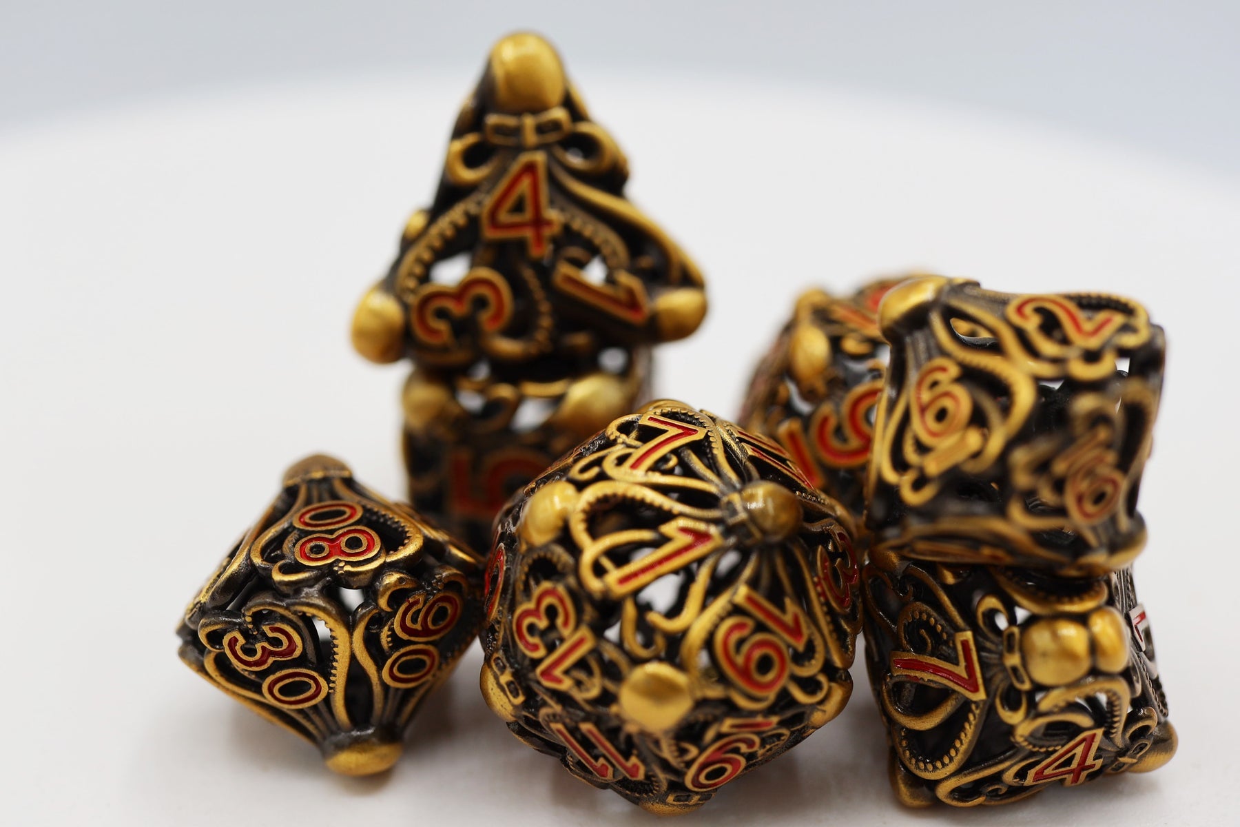 Mind Eater Hollow RPG Dice Set - Gold | D20 Games