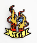 Banner Class Pins: Monk Enamel Pin Foam Brain Games