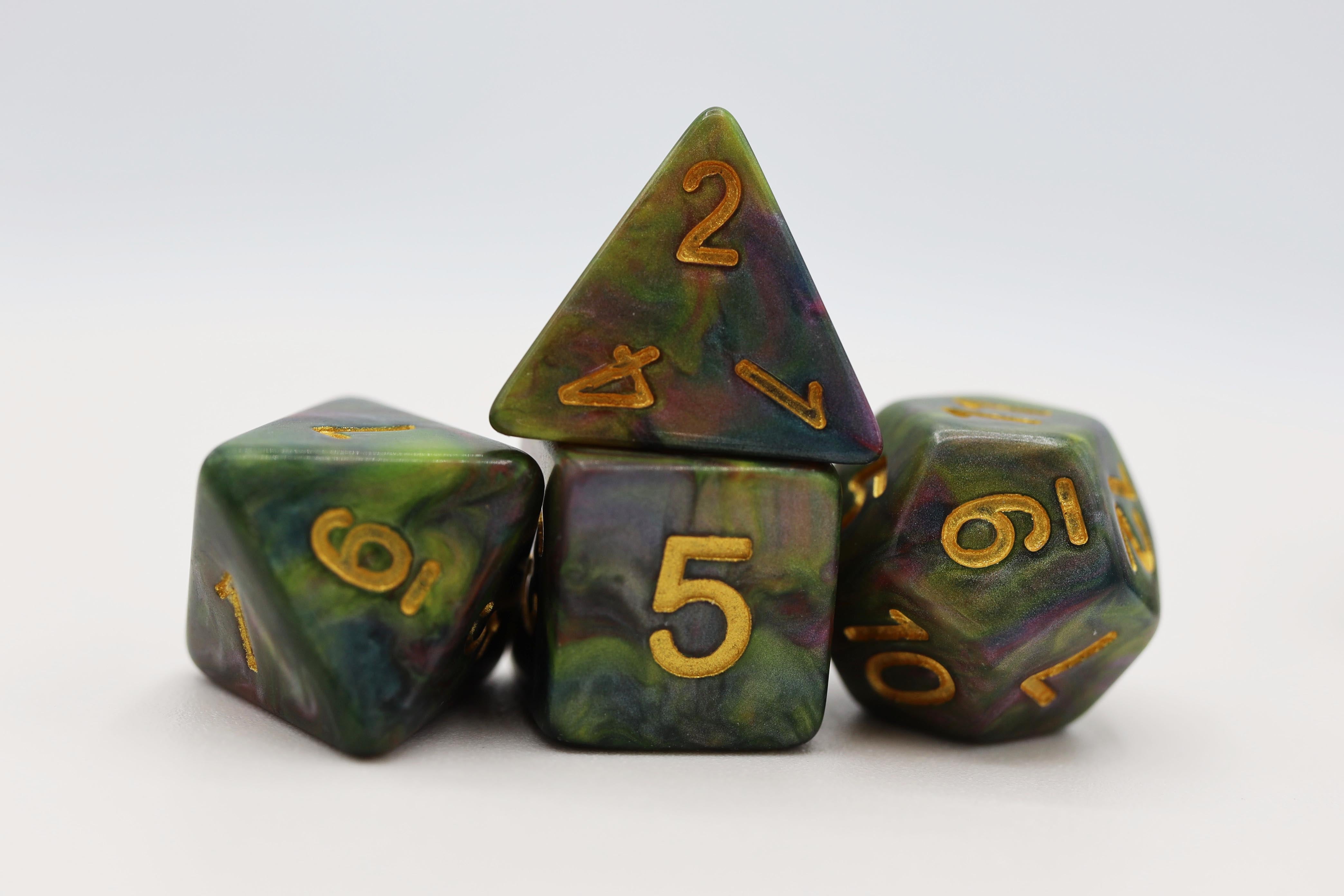 Mystic Woodland RPG Dice Set Plastic Dice Foam Brain Games | D20 Games
