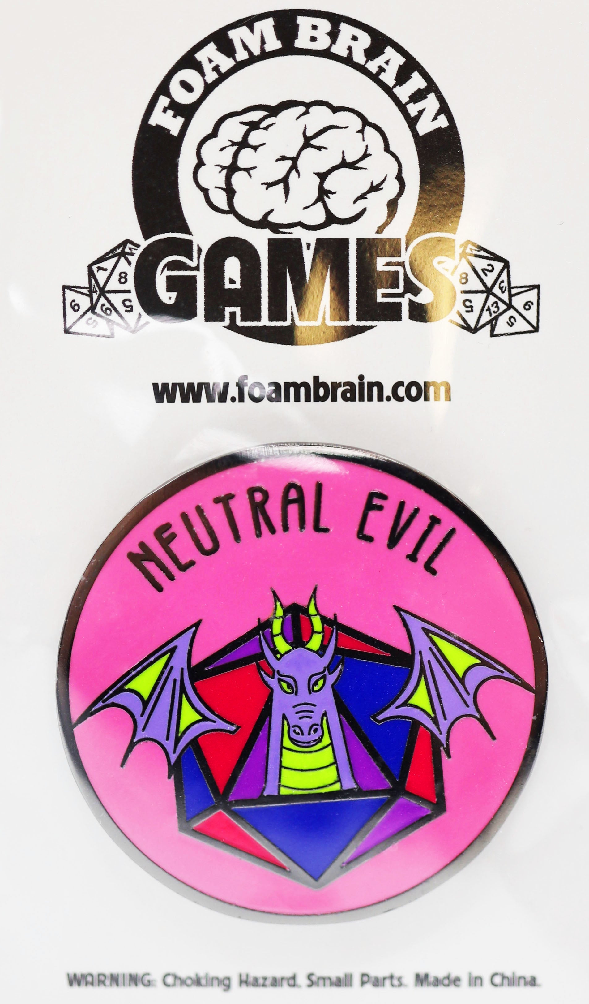 Pride Flag Alignment Pin: Bisexual Enamel Pin Foam Brain Games | D20 Games