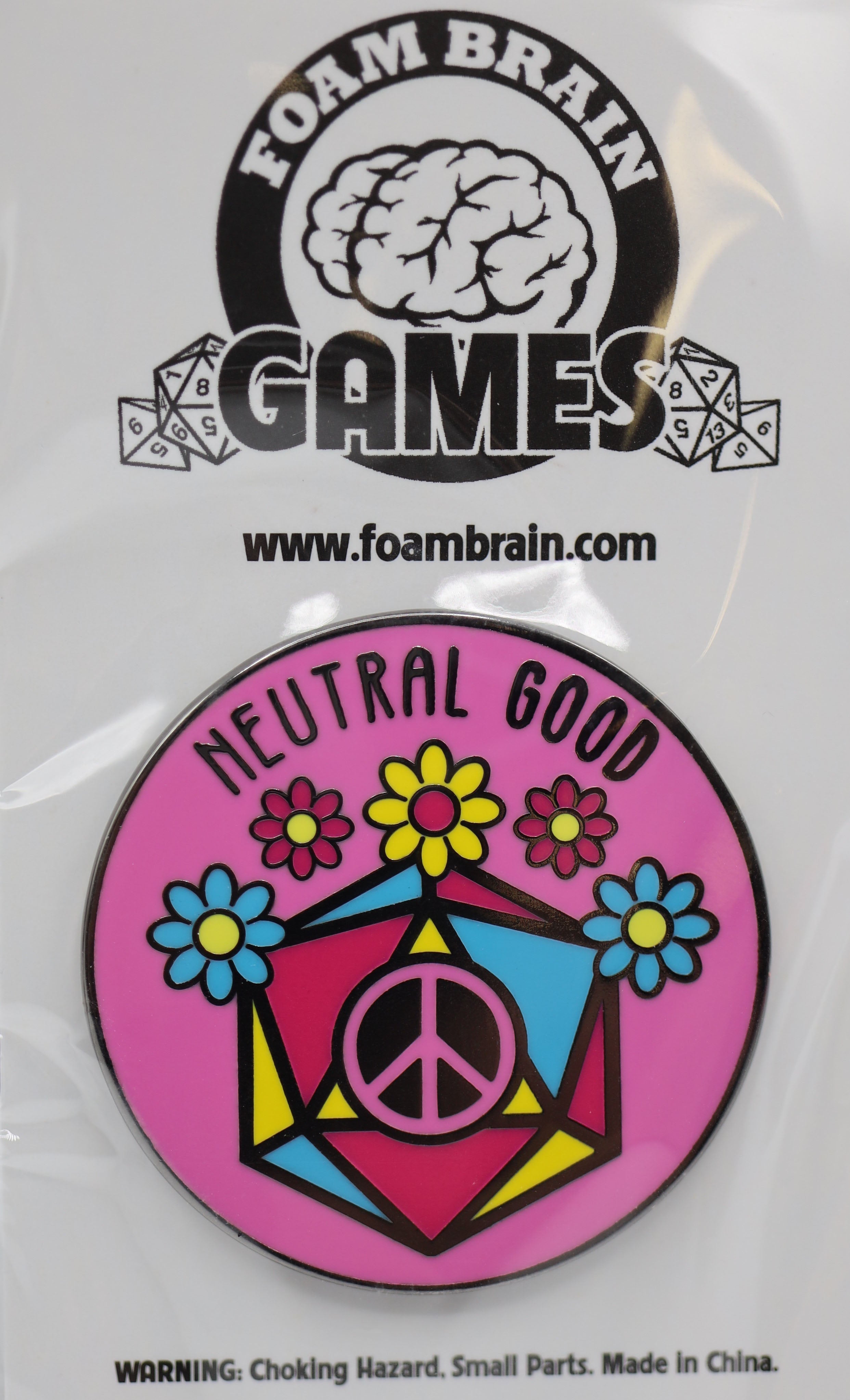 Pride Flag Alignment Pin: Pansexual Enamel Pin Foam Brain Games | D20 Games