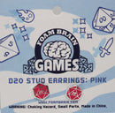 D20 Stud Earrings: Pink  Foam Brain Games