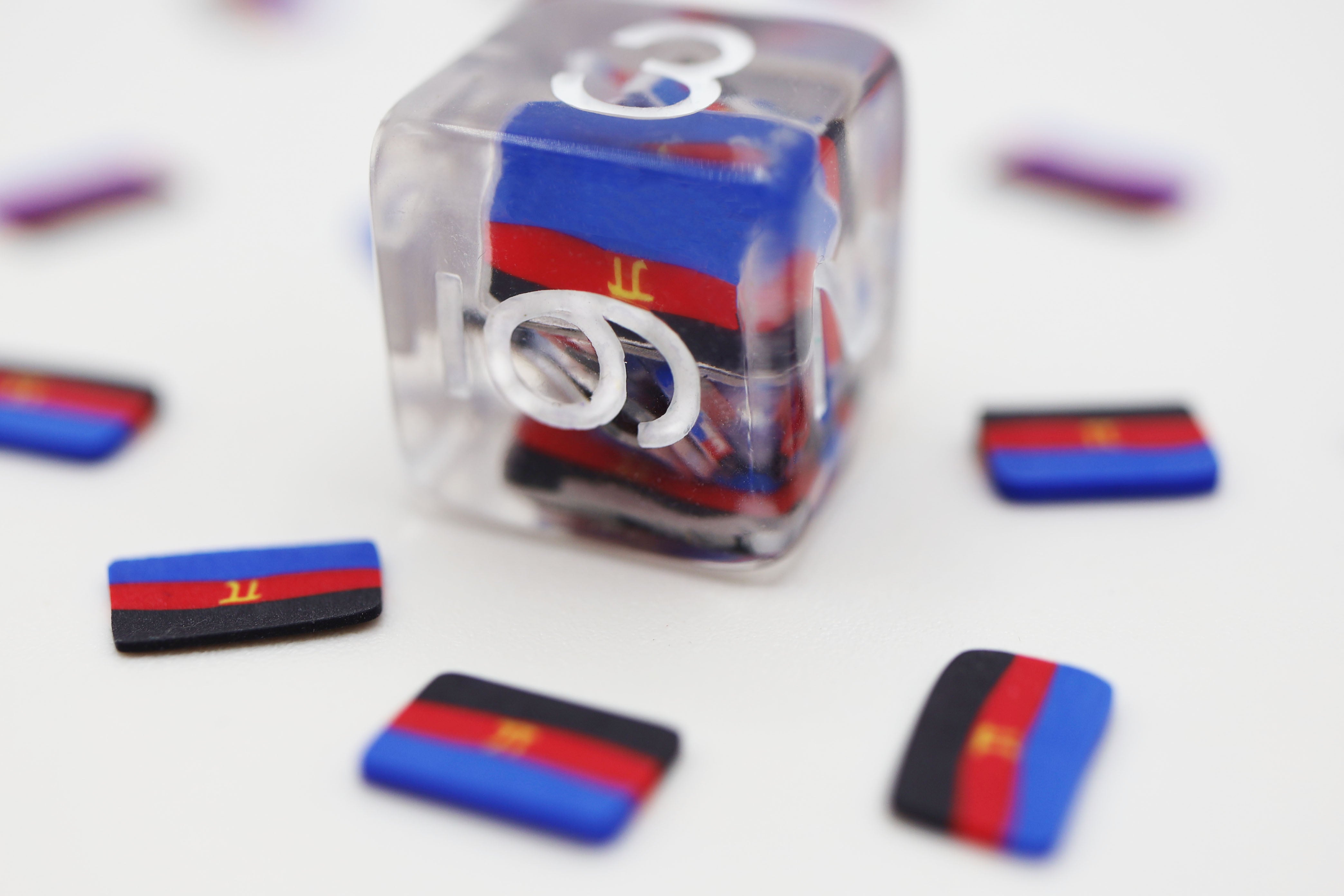 Polyamorous Flag RPG Dice Set Plastic Dice Foam Brain Games | D20 Games