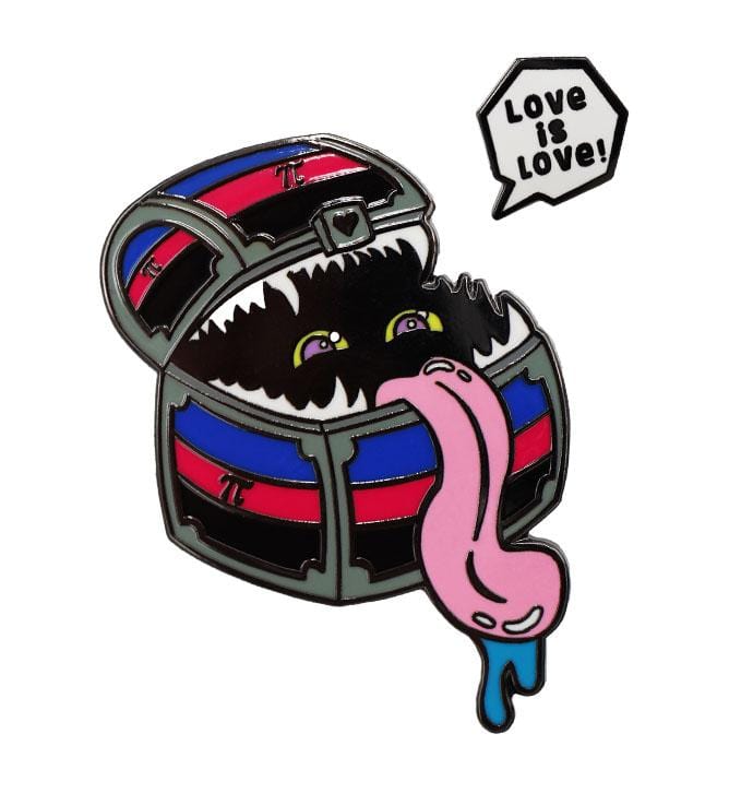 Enamel Mimic Pride Pin - Polyamorous Enamel Pin Foam Brain Games | D20 Games