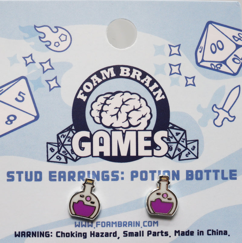 Stud Earrings: Potion Bottle  Foam Brain Games