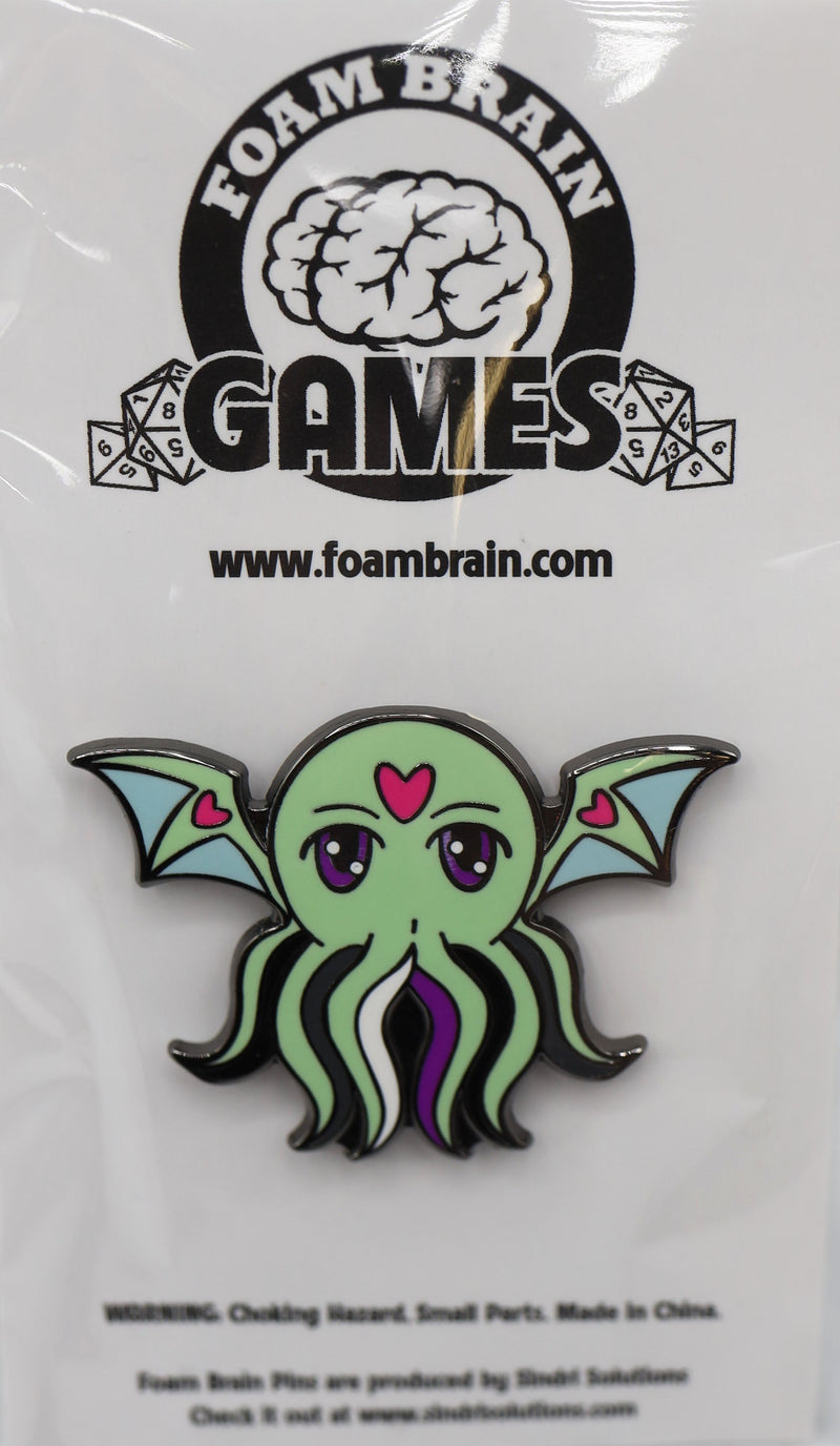 Pridethulhu Pins Enamel Pin Foam Brain Games