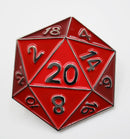 Red D20 Enamel Pin Enamel Pin Foam Brain Games