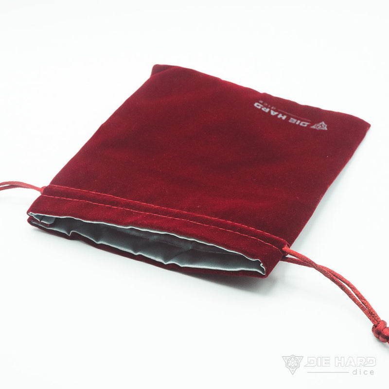 Velvet Dice Bag: Medium Blood Red