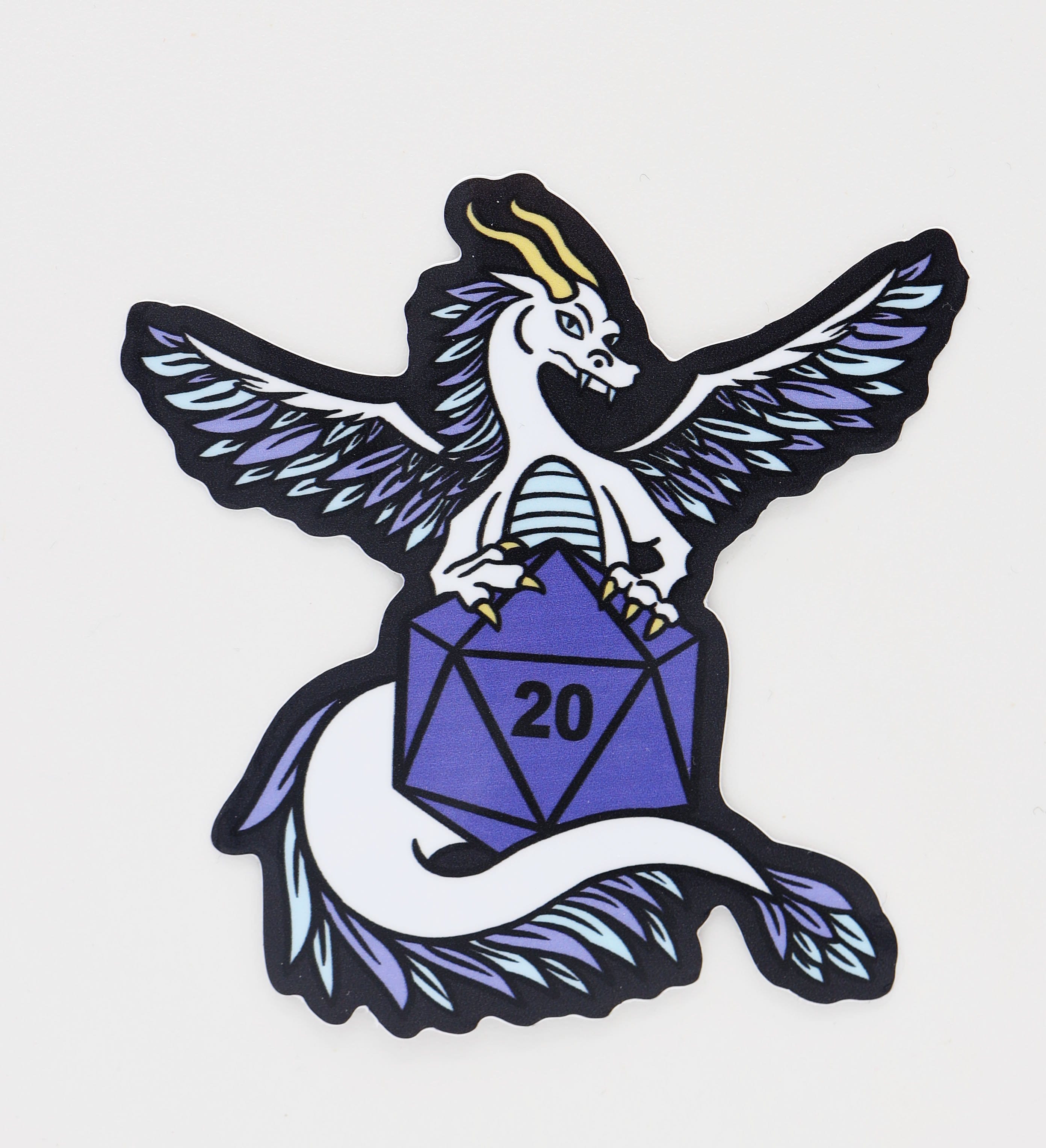 Dice Dragon Sticker: Air Stickers Foam Brain Games | D20 Games