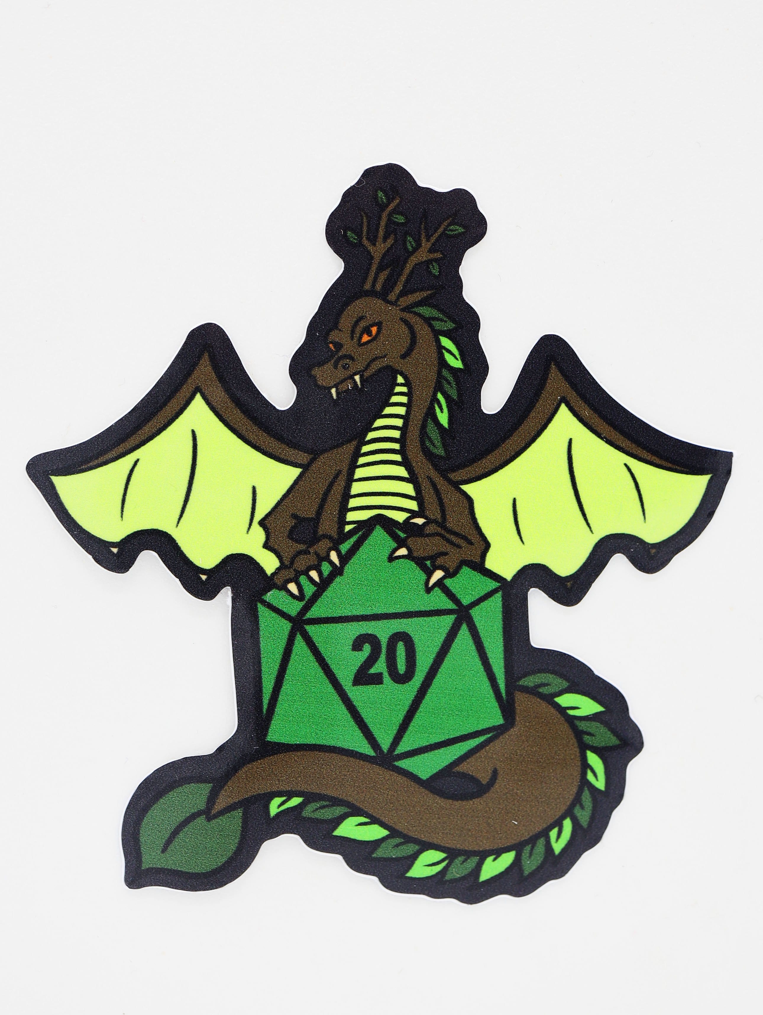 Dice Dragon Sticker: Earth Stickers Foam Brain Games | D20 Games