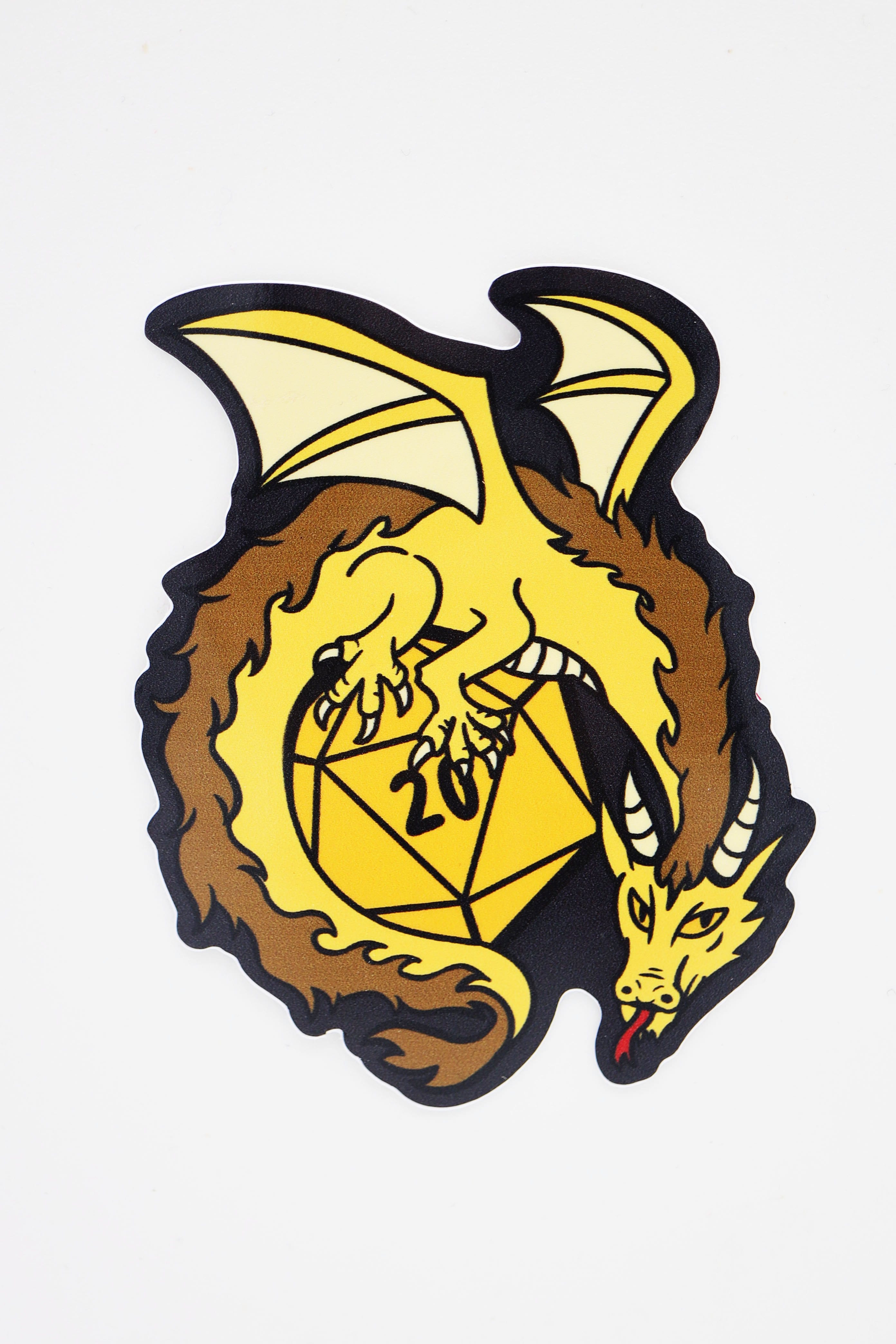 Dice Dragon Sticker: Gold Stickers Foam Brain Games | D20 Games
