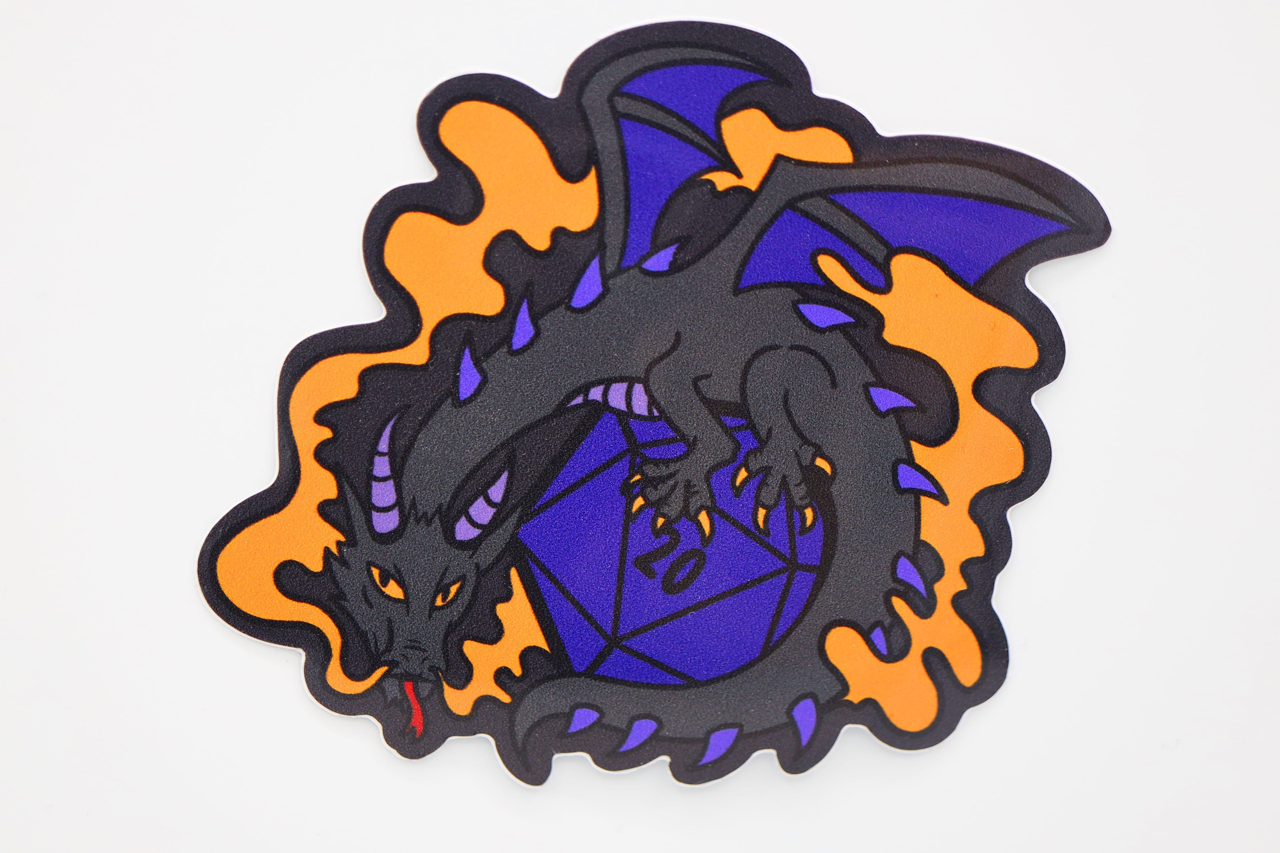 Dice Dragon Sticker: Smoke Stickers Foam Brain Games | D20 Games