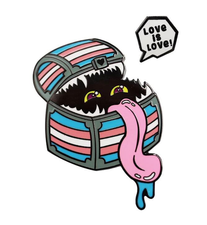 Enamel Mimic  Pride Pin - Transgender Enamel Pin Foam Brain Games | D20 Games