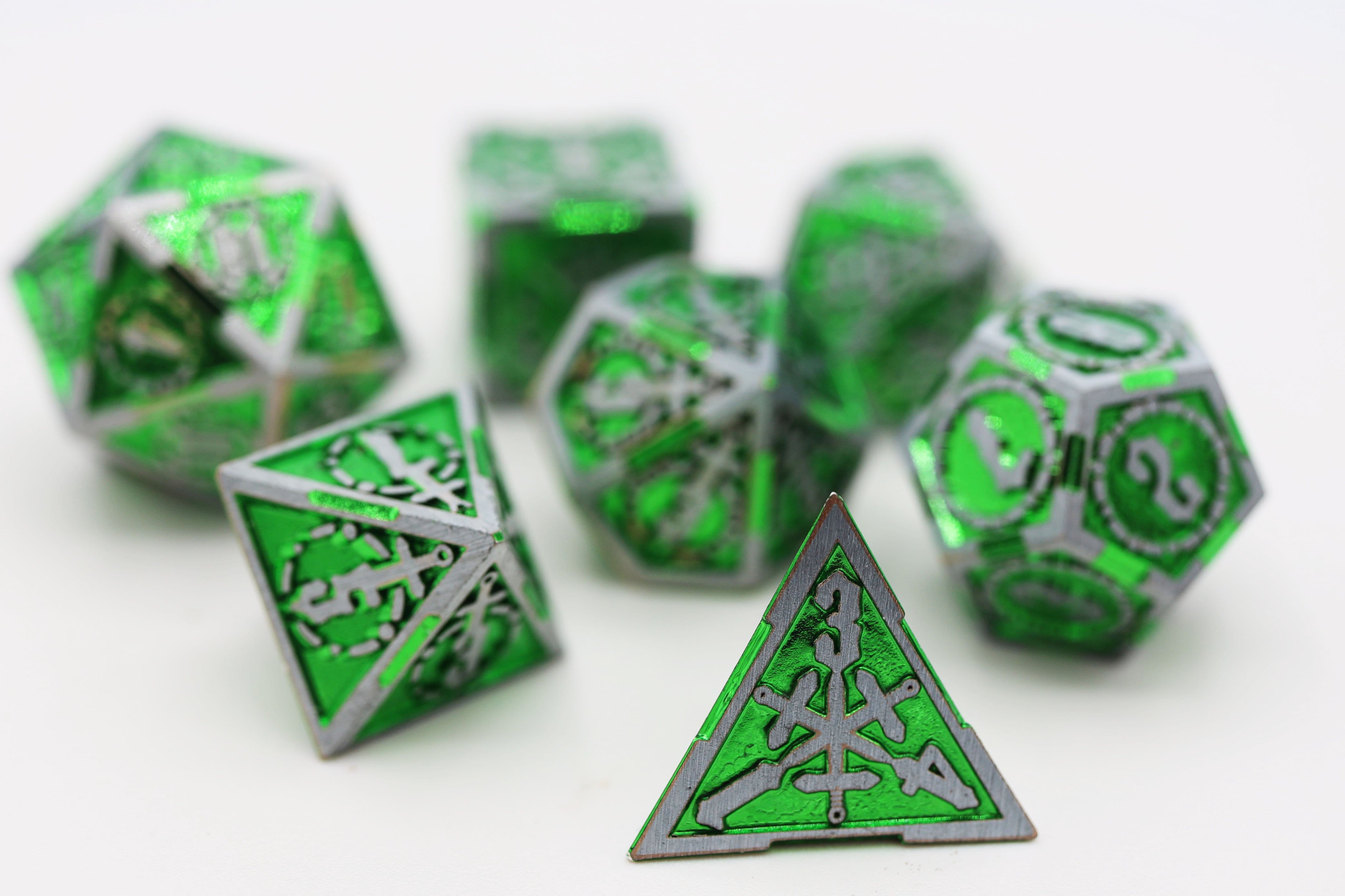 Venom Sword RPG Metal Dice Set Metal Dice Foam Brain Games | D20 Games