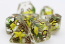 Yellow Starfish and Seaweed RPG Dice Set